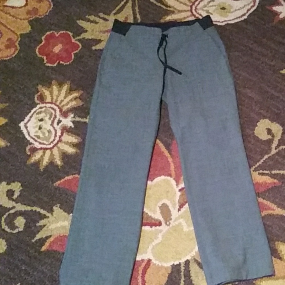 Gray dress drawstring pants